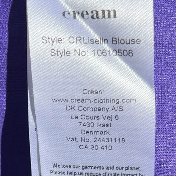 🌻Cream Violet Crliselin Prairie Core Ruffle High Neck Blouse Size 36 Small - Picture 10 of 10